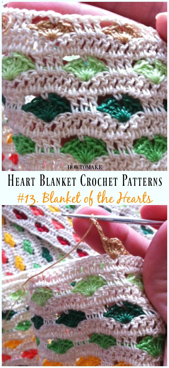 Crochet Blanket of the Hearts Free Pattern - #Heart; #Blanket; #Crochet Free Patterns