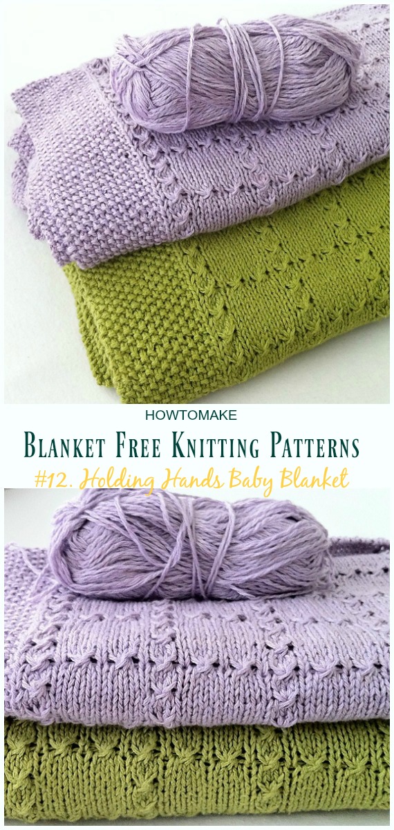 Holding Hands Baby Blanket Knitting Free Pattern - Easy #Blanket; Free #Knitting; Patterns 