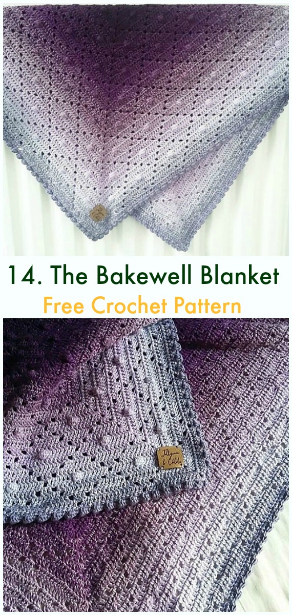 The Bakewell Blanket Free Crochet Pattern - Bobble & Popcorn #Blanket; Free #Crochet; Patterns