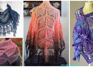 Crochet Pineapple Shawl Free Patterns & Tutorials