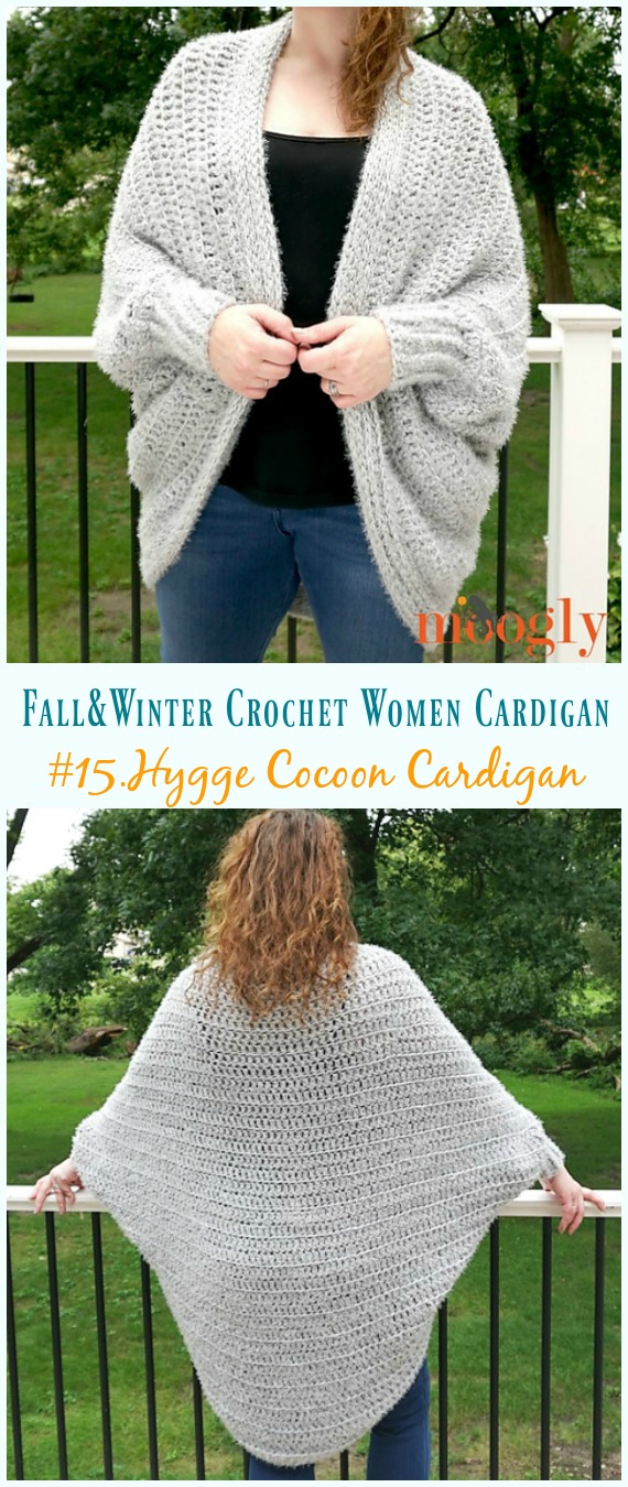 Hygge Cocoon Cardigan Crochet Free Pattern - Fall & Winter Women #Cardigan; Free #Crochet; Patterns