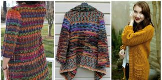 Fall & Winter Women Cardigan Free Crochet Patterns