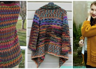 Fall & Winter Women Cardigan Free Crochet Patterns