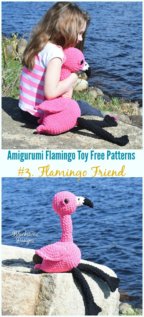 Crochet Flamingo Friend Amigurumi Free Pattern - Free #Amigurumi; #Flamingo; Toy Softies Crochet Patterns