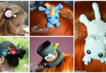 Girls HairClip Accessories Free Crochet Patterns