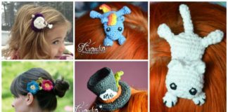 Girls HairClip Accessories Free Crochet Patterns