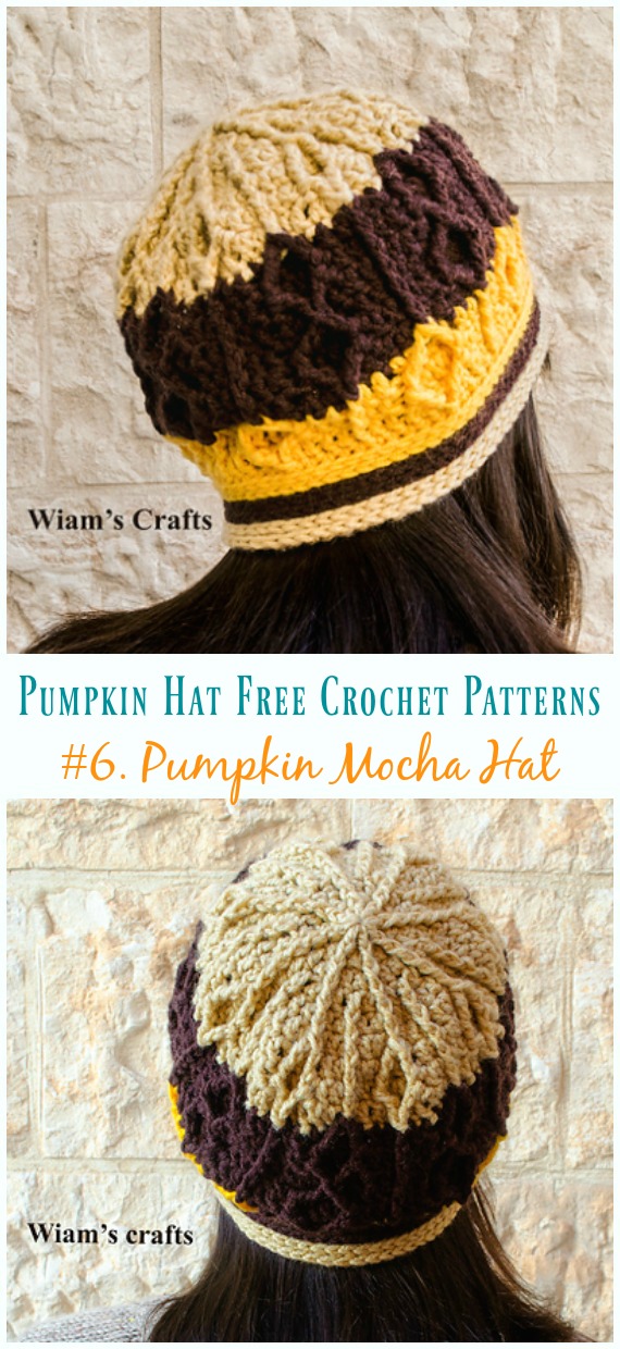 Pumpkin Mocha Hat Crochet Free Pattern - #Pumpkin; #Hat; Free #Crochet; Patterns