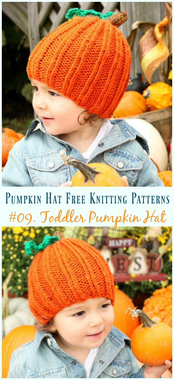 Toddler Pumpkin Hat Knitting Free Pattern - #Pumpkin; #Hat; Free #Knitting; Patterns