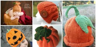 Pumpkin Hat Free Knitting Patterns [Size Baby To Adults]