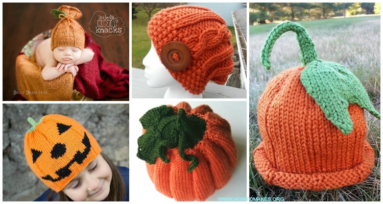 Pumpkin Hat Free Knitting Patterns Baby To Adults