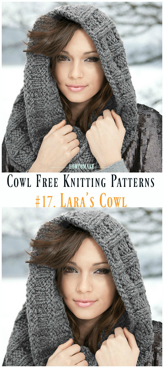 Lara's Cowl Free Knitting Pattern - Women Cowl Free #Knitting Patterns