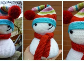 Amigurumi Polita the Snowman Crochet Free Pattern - Crochet #Snowman;# Amigurumi; Free Patterns