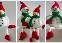Amigurumi Christmas Sitting Snowman Crochet Free Pattern - Crochet #Snowman;# Amigurumi; Free Patterns