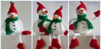 Amigurumi Christmas Sitting Snowman Crochet Free Pattern - Crochet #Snowman;# Amigurumi; Free Patterns