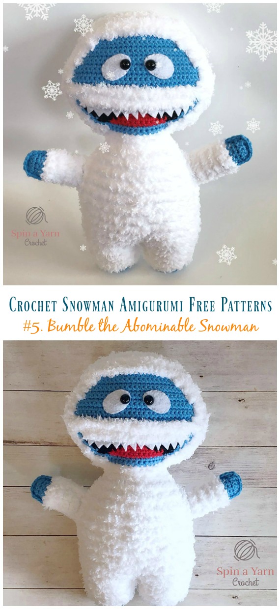 Amigurumi Bumble the Abominable Snowman Crochet Free Pattern - Crochet #Snowman;# Amigurumi; Free Patterns