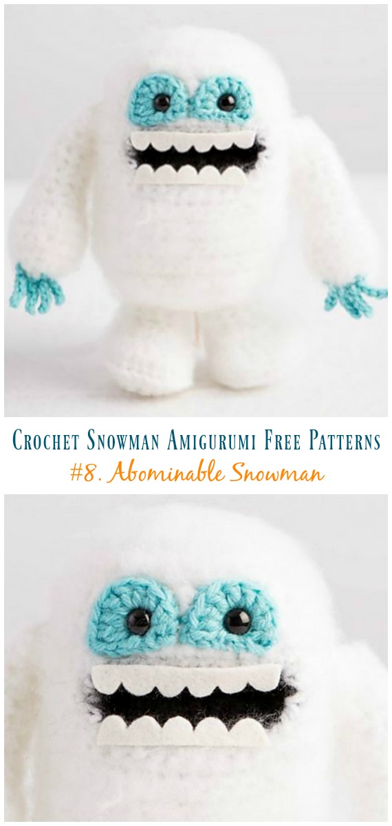 Amigurumi Abominable Snowman Crochet Free Pattern - Crochet #Snowman;# Amigurumi; Free Patterns