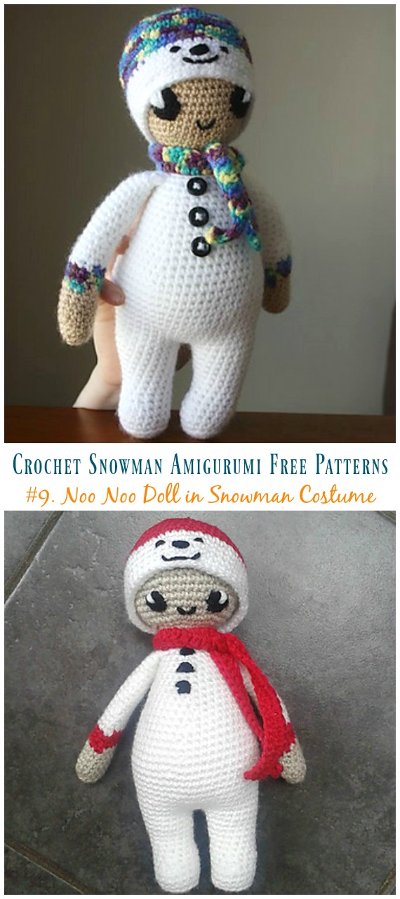 Amigurumi Noo Noo Doll in Snowman Costume Crochet Free Pattern - Crochet #Snowman;# Amigurumi; Free Patterns