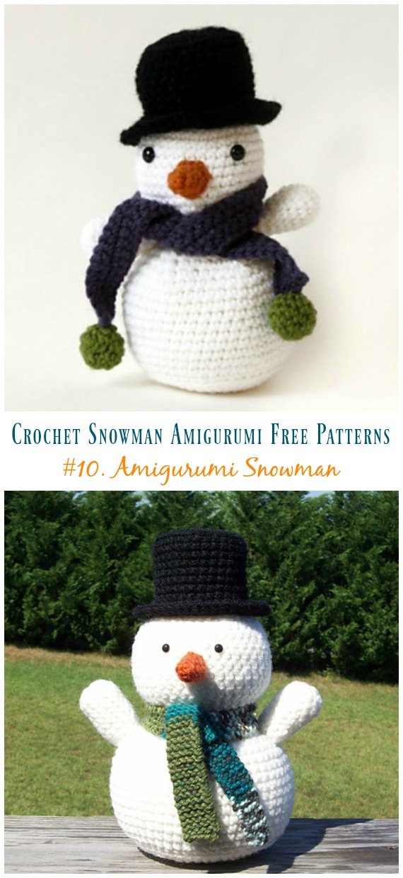 Easy Amigurumi Snowman Crochet Free Pattern - Crochet #Snowman;# Amigurumi; Free Patterns