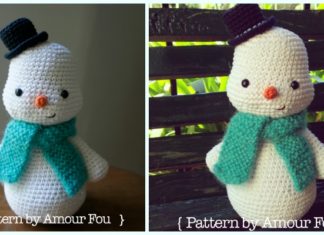 Amigurumi Toto the Snowman Crochet Free Pattern - Crochet #Snowman;# Amigurumi; Free Patterns