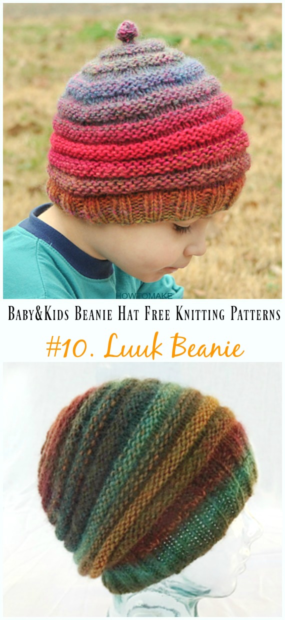 Luuk Beanie Hat Knitting Free Pattern - Baby & Kids Beanie #Hat; Free #Knitting; Patterns