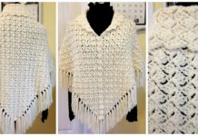 C2C 1-2-3 Shawl Poncho Crochet Free Pattern - Women #Poncho; Free #Crochet; Patterns