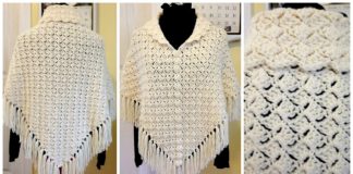 C2C 1-2-3 Shawl Poncho Crochet Free Pattern - Women #Poncho; Free #Crochet; Patterns