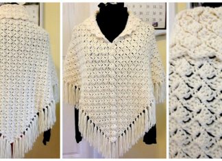 C2C 1-2-3 Shawl Poncho Crochet Free Pattern - Women #Poncho; Free #Crochet; Patterns