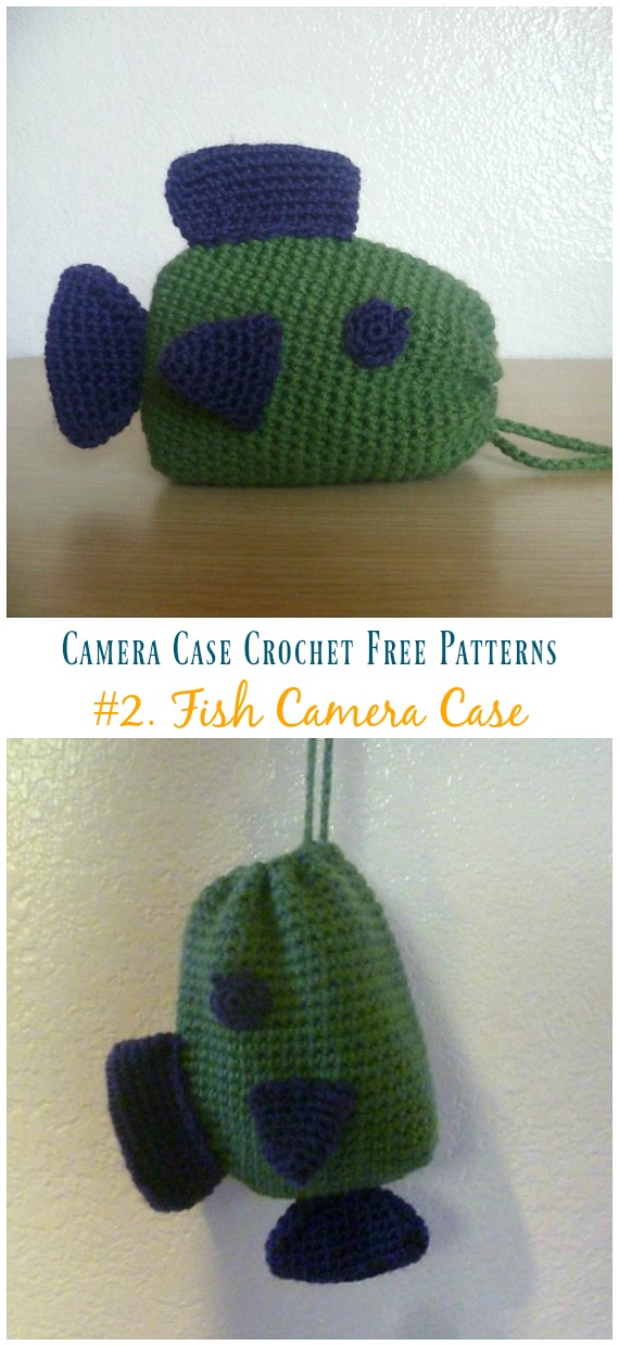  Fish Camera Case Crochet Free Pattern - Cozy #Camera; Case #Crochet; Free Patterns