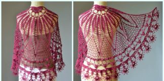 Corona Shawl Crochet Free Pattern - Women Lace #Shawl; Free #Crochet; Patterns