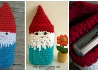 Cozy Gnome Camera Case Crochet Free Pattern - Cozy #Camera; Case #Crochet; Free Patterns