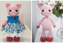 Crochet Miss Piggy Amigurumi Free Pattern - Free #Amigurumi; #Pig; Toy Softies Crochet Patterns