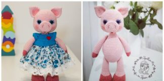 Crochet Miss Piggy Amigurumi Free Pattern - Free #Amigurumi; #Pig; Toy Softies Crochet Patterns