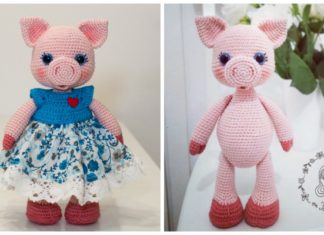 Crochet Miss Piggy Amigurumi Free Pattern - Free #Amigurumi; #Pig; Toy Softies Crochet Patterns
