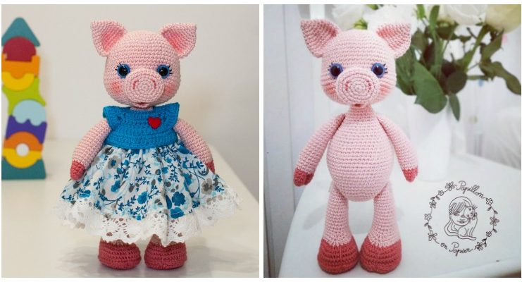 Crochet Miss Piggy Amigurumi Free Pattern - Free #Amigurumi; #Pig; Toy Softies Crochet Patterns