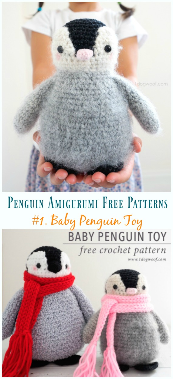 Amigurumi Baby Penguin Toy Crochet Free Pattern - Crochet #Penguin; #Amigurumi; Free Patterns