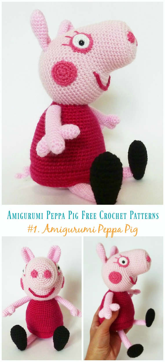 Amigurumi Peppa Pig Free Crochet Pattern - Crochet Peppa #Pig; #Amigurumi; Free Patterns