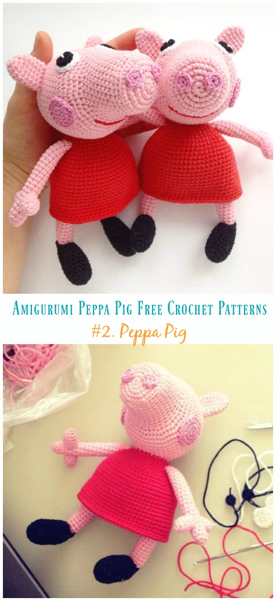 Amigurumi Peppa Pig Free Crochet Pattern - Crochet Peppa #Pig; #Amigurumi; Free Patterns