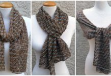 Diagonal Copper Lines Scarf Free Knitting Pattern