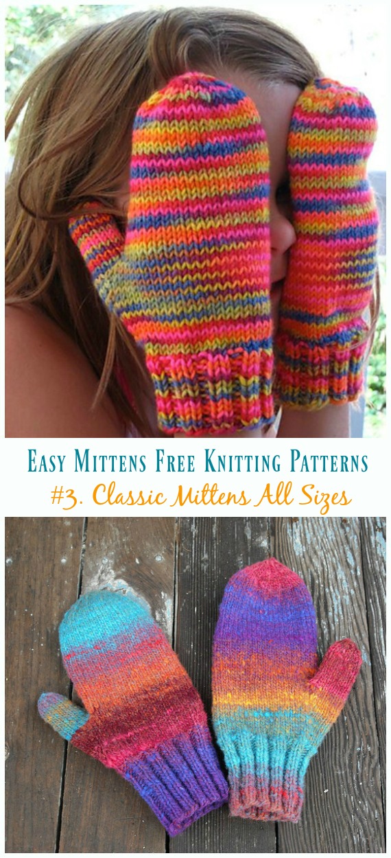 Quick & Easy Mittens Free Knitting Patterns - Crochet & Knitting