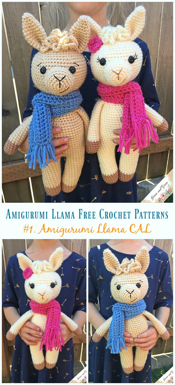 CAL Crochet Llama Amigurumi Free Pattern - Free #Amigurumi; #Llama Toy Softies Crochet Patterns