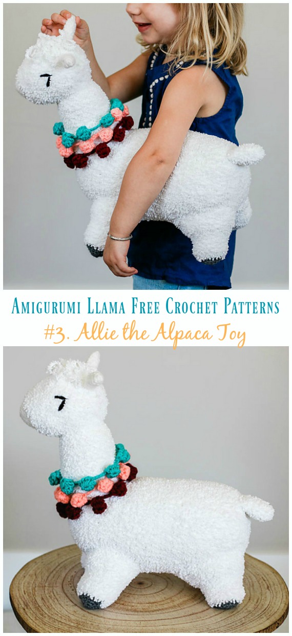 Crochet Allie the Alpaca Toy Amigurumi Free Pattern - Free #Amigurumi; #Llama Toy Softies Crochet Patterns