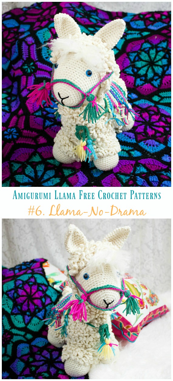 Crochet Llama-No-Drama Amigurumi Free Pattern - Free #Amigurumi; #Llama Toy Softies Crochet Patterns