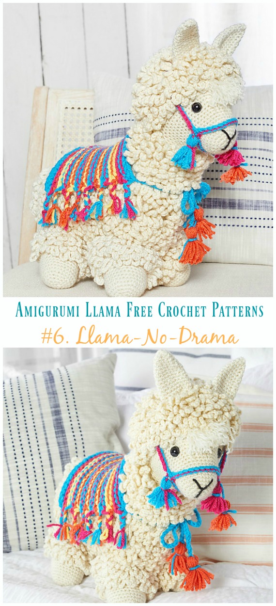 Crochet Llama-No-Drama Amigurumi Free Pattern - Free #Amigurumi; #Llama Toy Softies Crochet Patterns