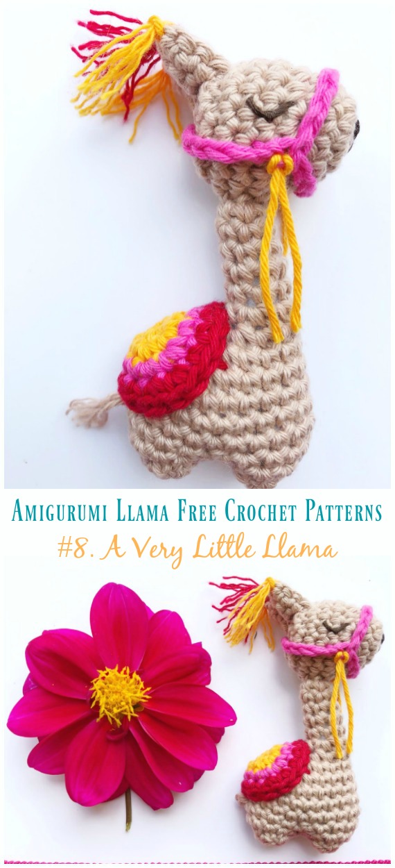 Crochet Very Little Llama Amigurumi Free Pattern - Free #Amigurumi; #Llama Toy Softies Crochet Patterns