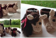 Horse Baby Booties Crochet Free Pattern - Baby Animal #Booties; Free #Crochet; Patterns
