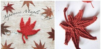 Japanese Maple Leaf  Crochet Free Pattern - Autumn #Leaf; Free #Crochet; Patterns