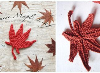 Japanese Maple Leaf  Crochet Free Pattern - Autumn #Leaf; Free #Crochet; Patterns