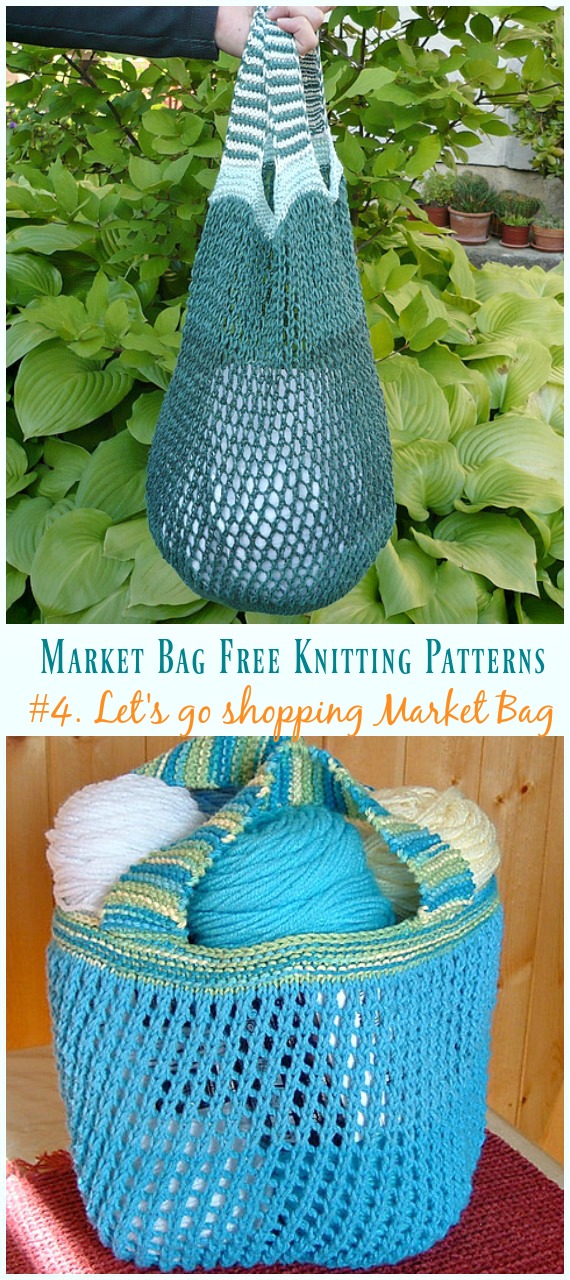 Let's go shopping Market Bag Knitting Free Pattern - #Market; #Bag; Free #Knitting; Patterns