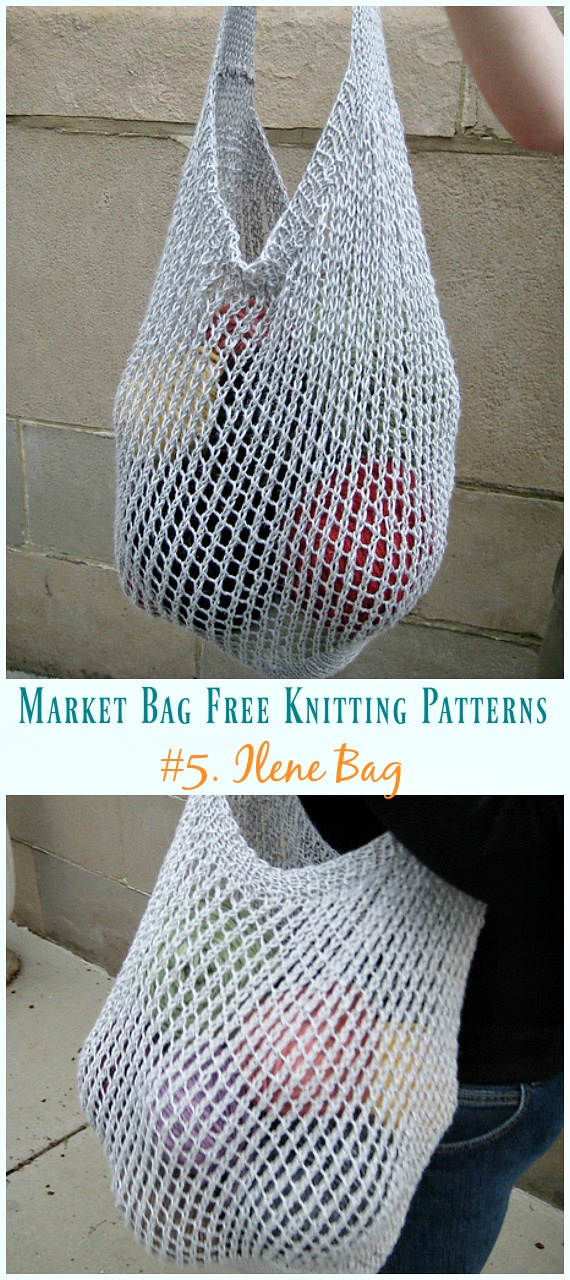 Ilene Bag Knitting Free Pattern - #Market; #Bag; Free #Knitting; Patterns