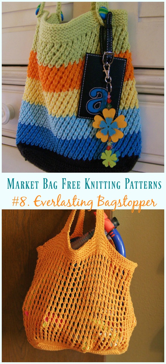 Everlasting Bagstopper Bag Knitting Free Pattern - #Market; #Bag; Free #Knitting; Patterns